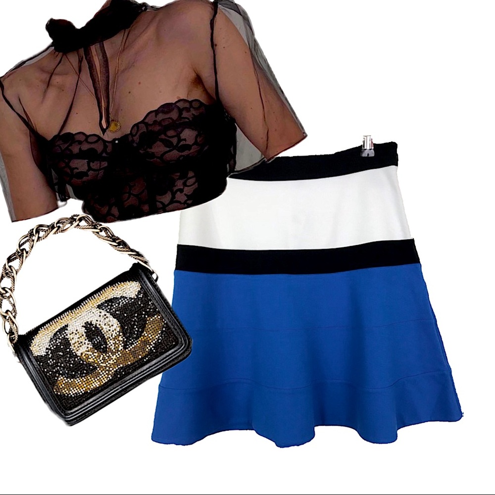 🆕EXPRESS Color Me Bad Flounce Skirt 💕🎹